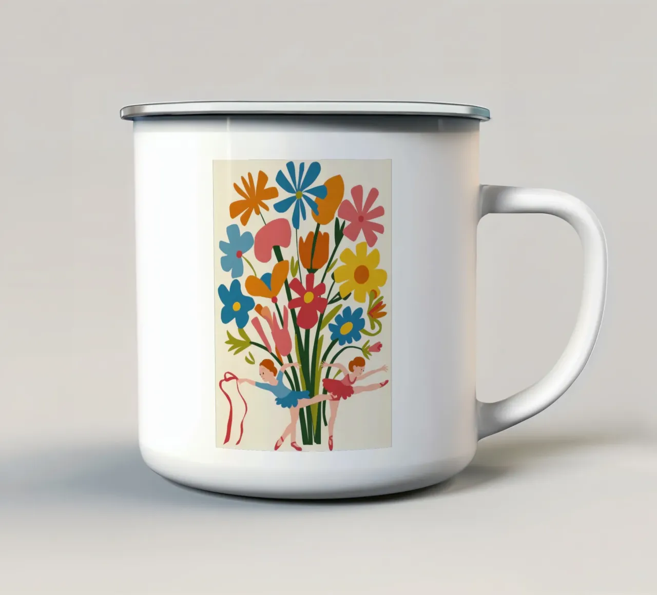 Bouquet Wildflower Burst tazza in smalto da Snow Mist
