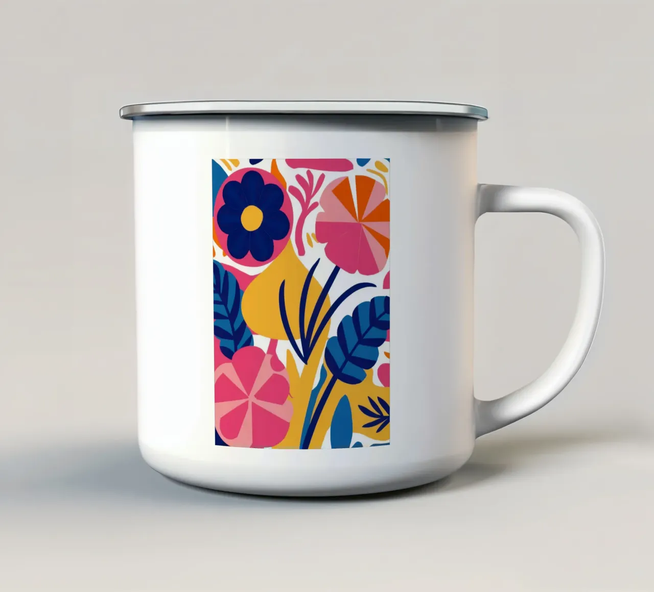 Fiore astratto in grassetto tazza in smalto da Lyra Glaze