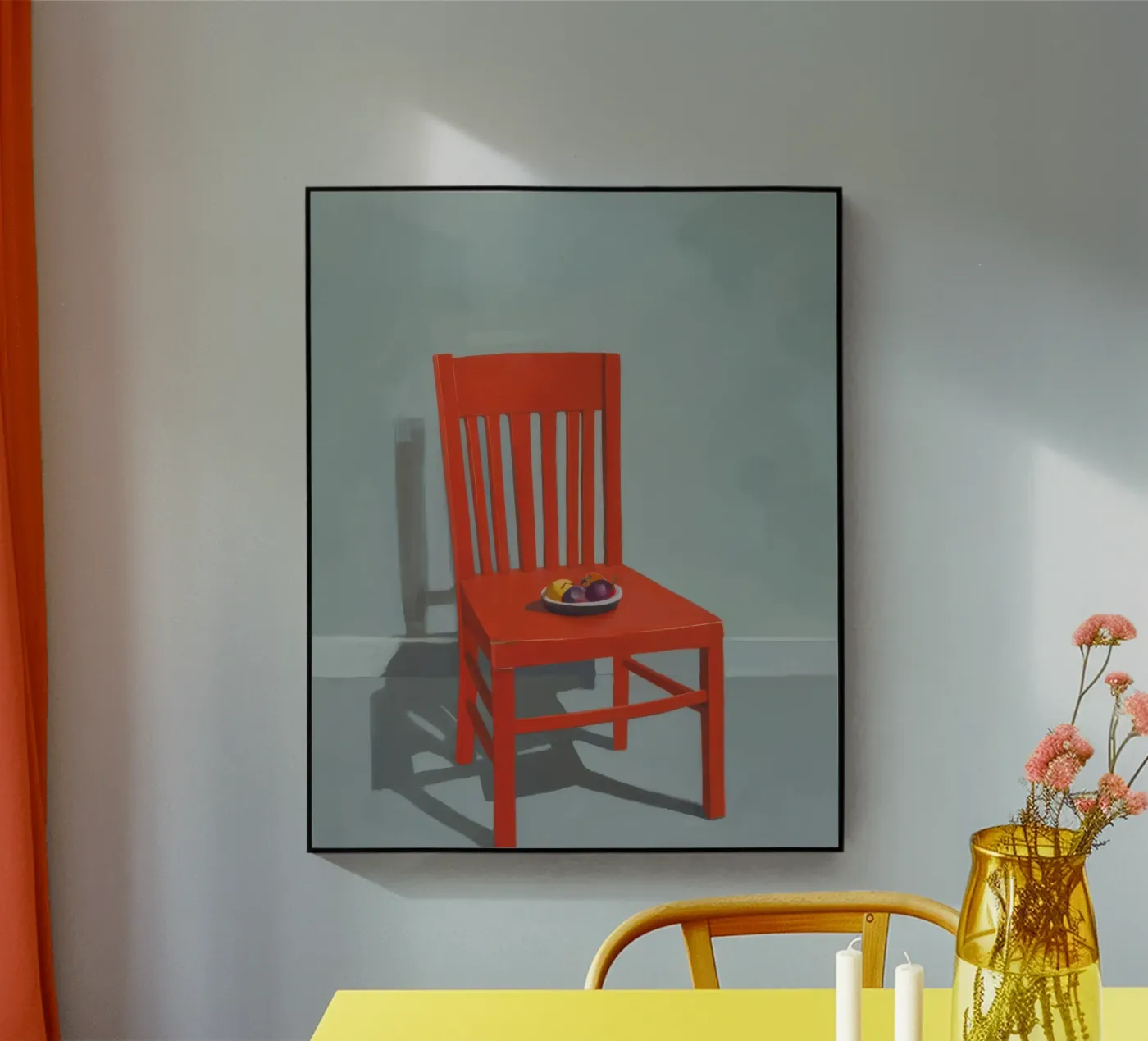 Old Red Chair acrylic glass by Snow Mist