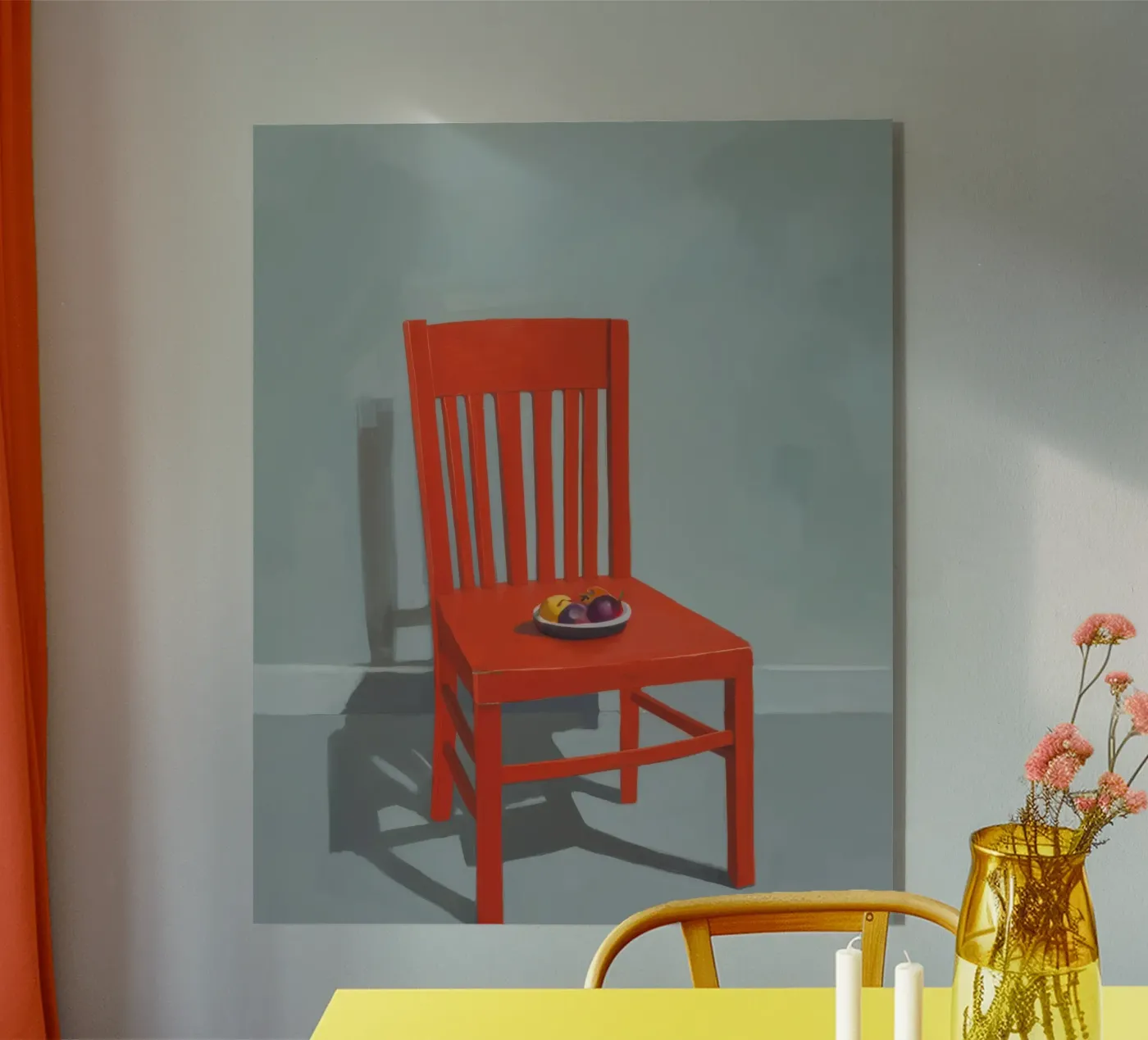 Old Red Chair acrylic glass by Snow Mist