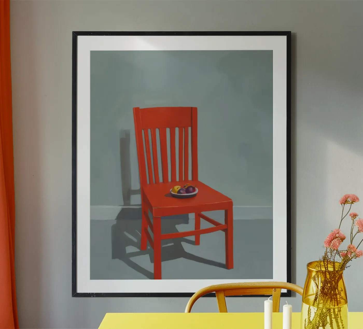 Vecchia sedia rossa poster da Snow Mist