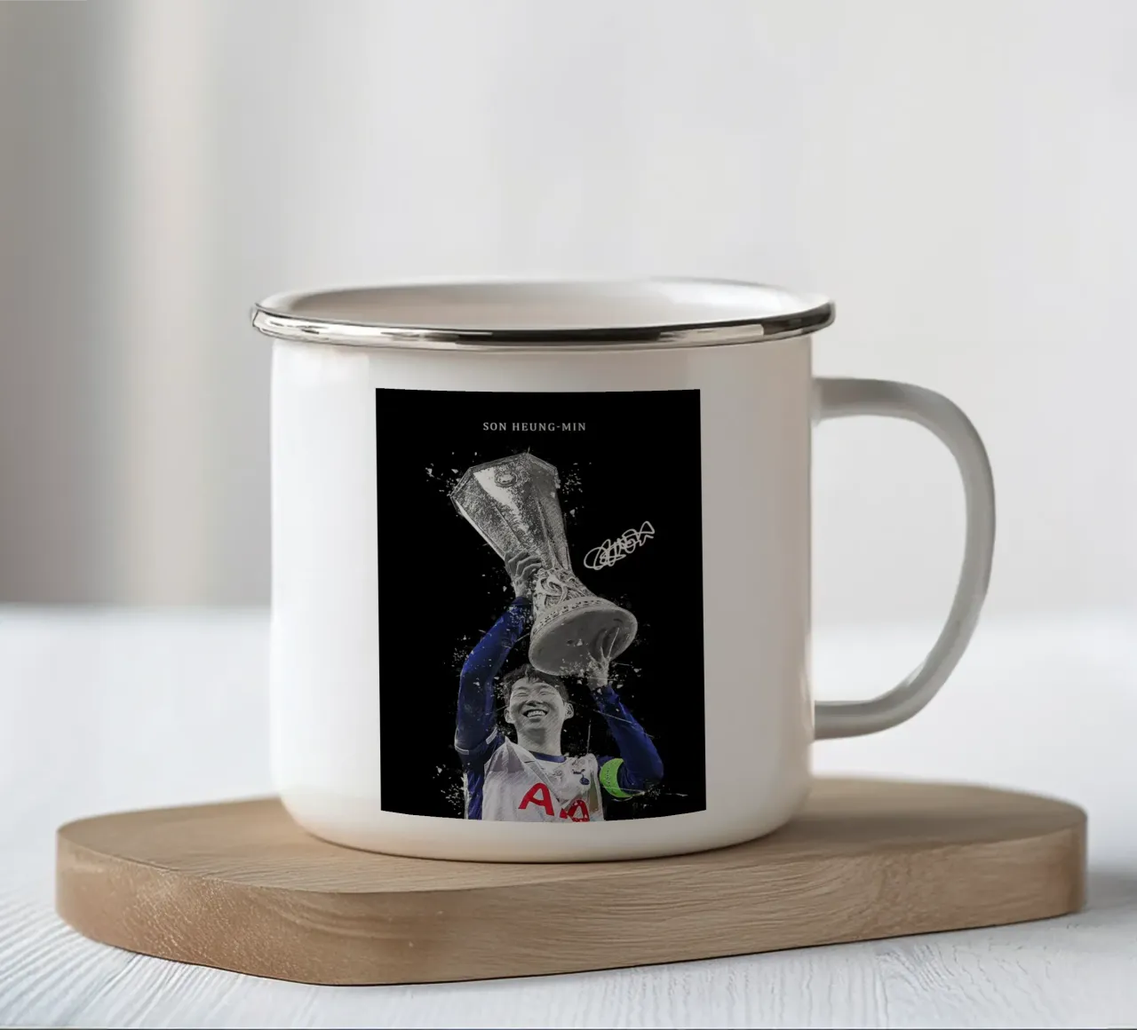 Son Heung-Min tazza in smalto da FreeArtStudio