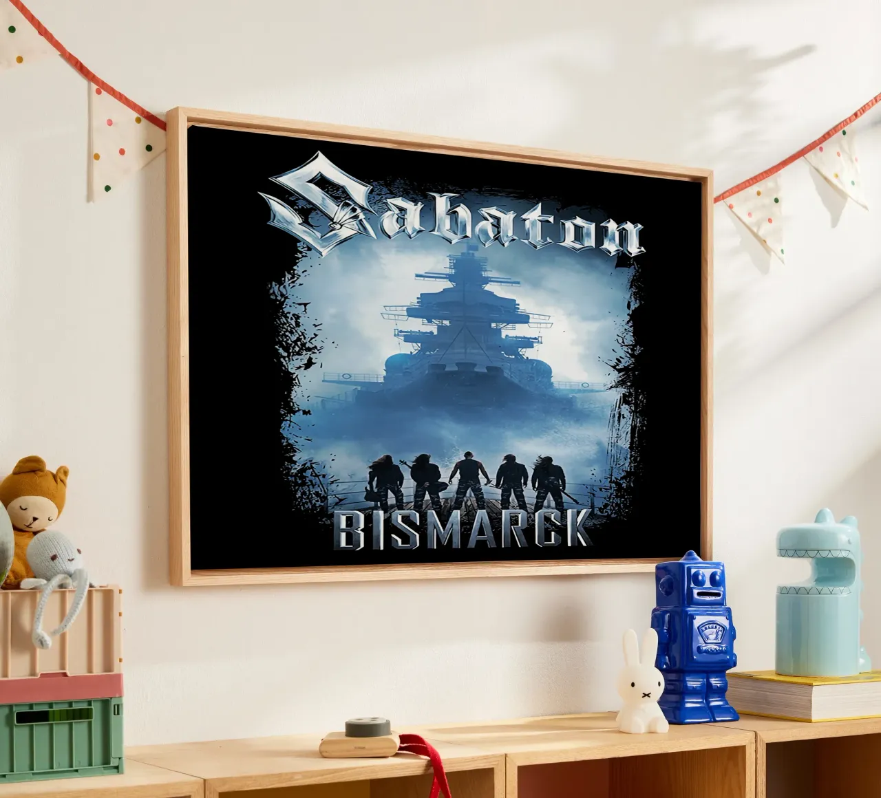 Sabaton Bismarck 'Bound By Iron And Blood' (Legati dal ferro e dal sangue) tela con Cornice a cassetta da andrea boceli