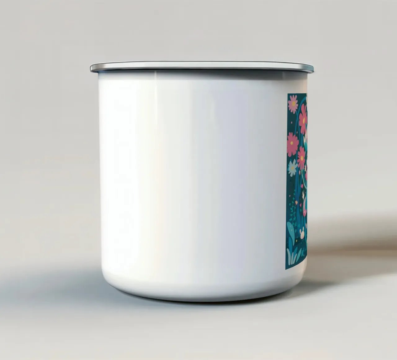 Sogno floreale di una sirena tazza in smalto da Lyra Glaze