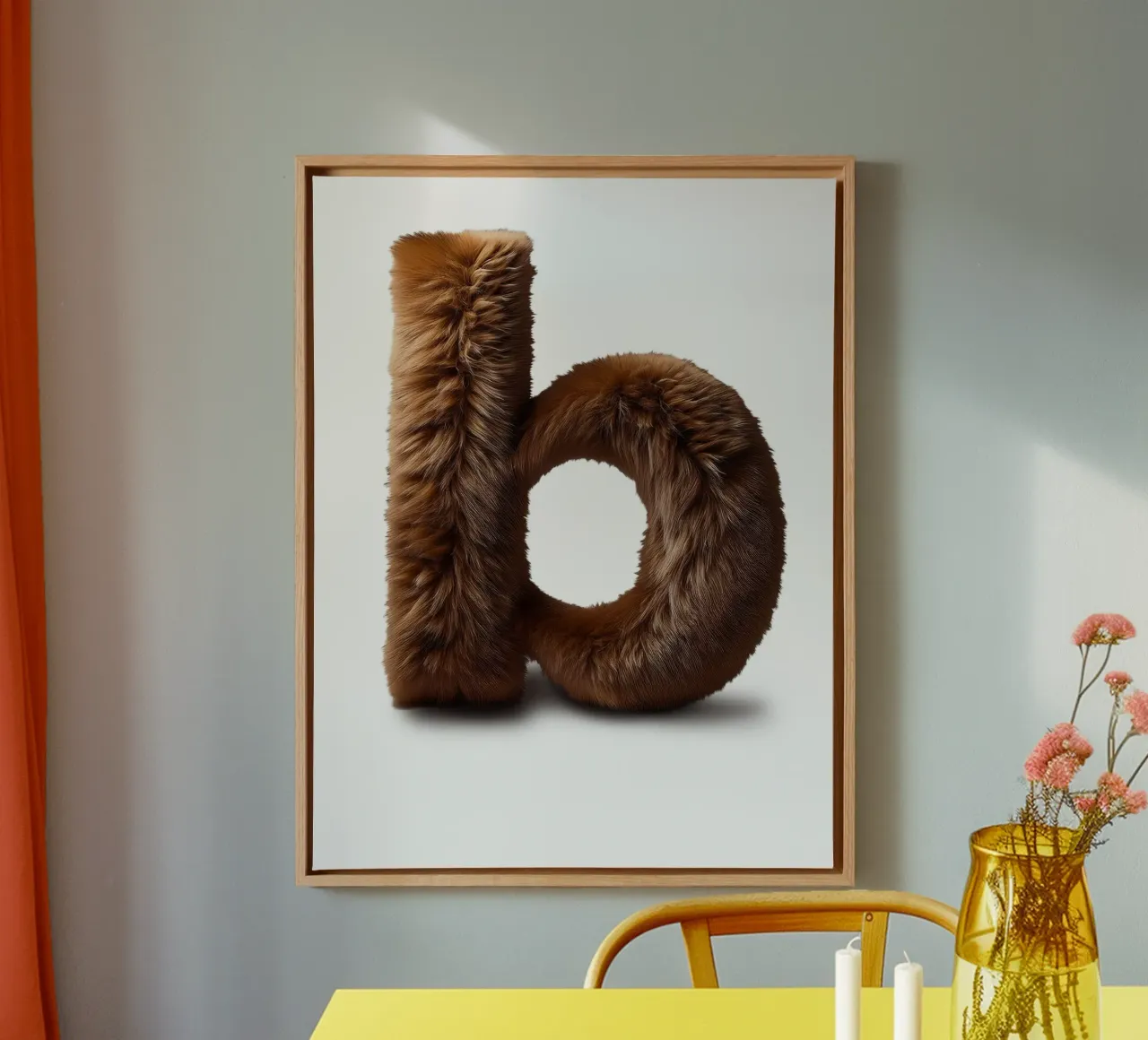 b - orso bruno tela con Cornice a cassetta da The True Type