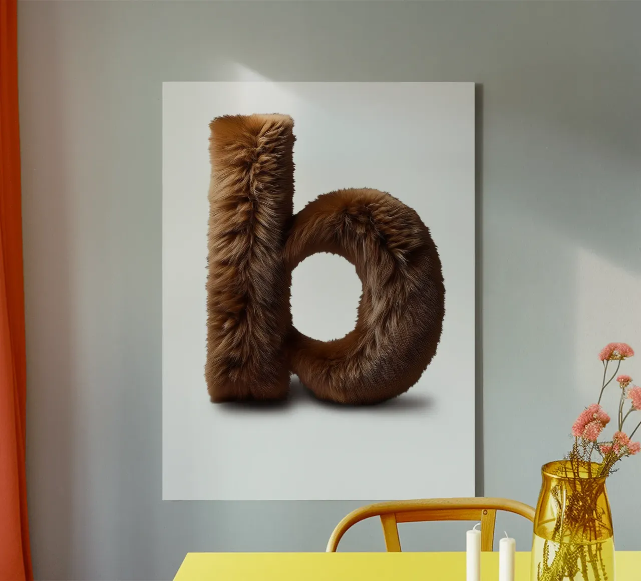 b - orso bruno tela con Cornice a cassetta da The True Type