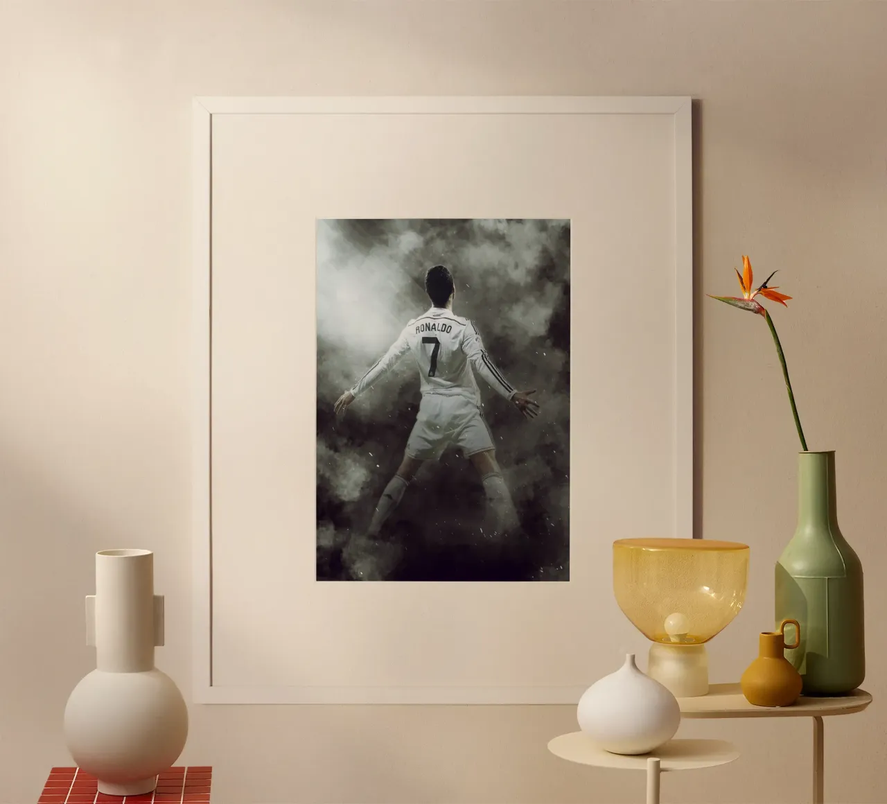 Cristiano Ronaldo poster con telaio in plastica da FreeArtStudio