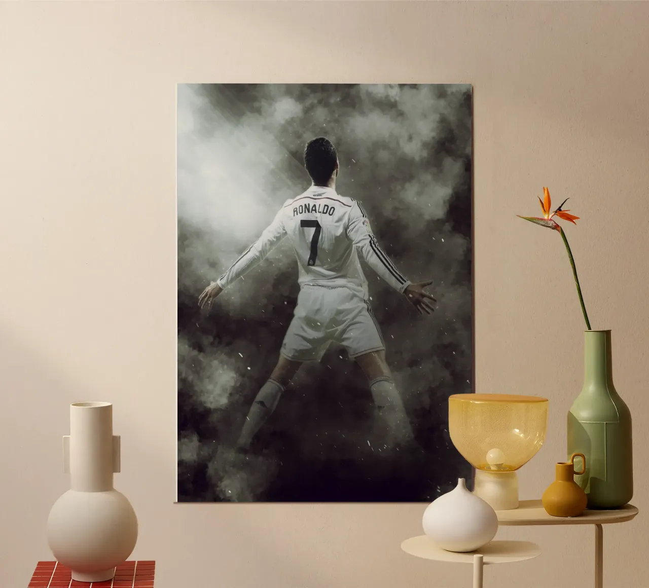 Cristiano Ronaldo poster con telaio in plastica da FreeArtStudio