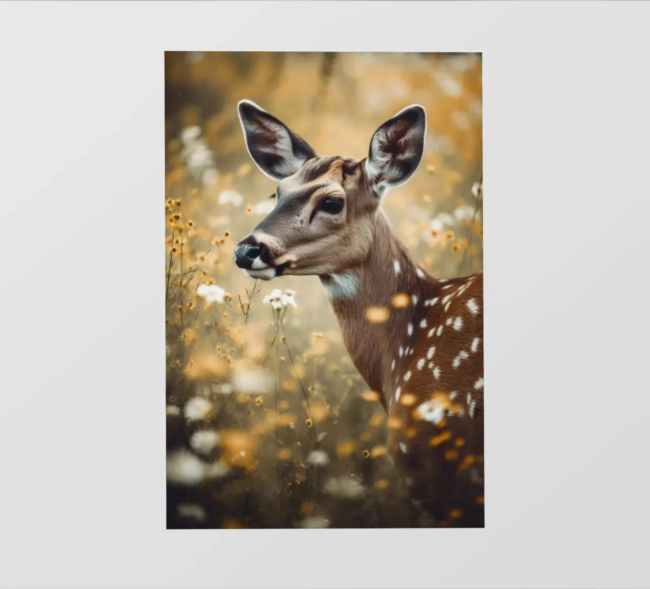 Deer In Flower Field telo in pvc da treechild