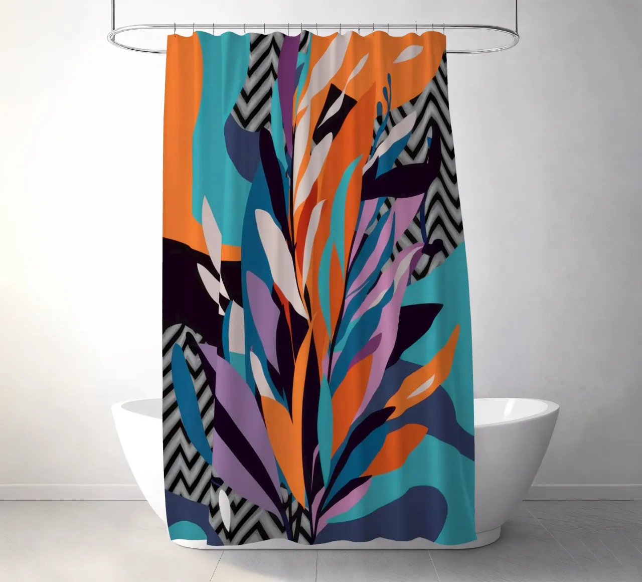 Dynamisch blad abstract douchegordijn van Bruce Juice