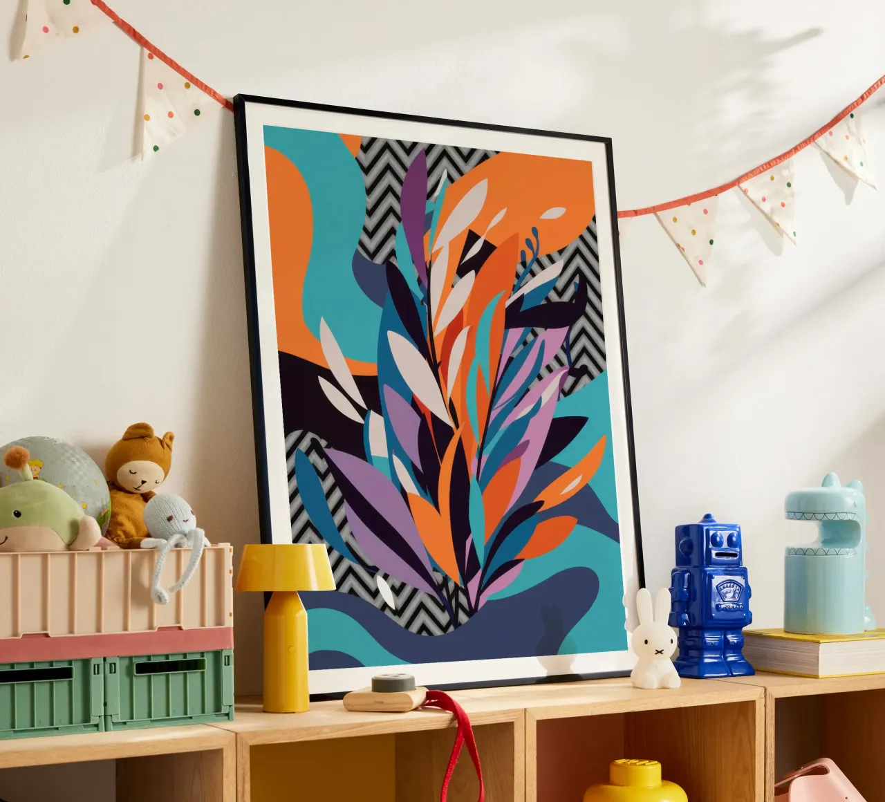 Dynamic Leaf Abstract Poster von Bruce Juice