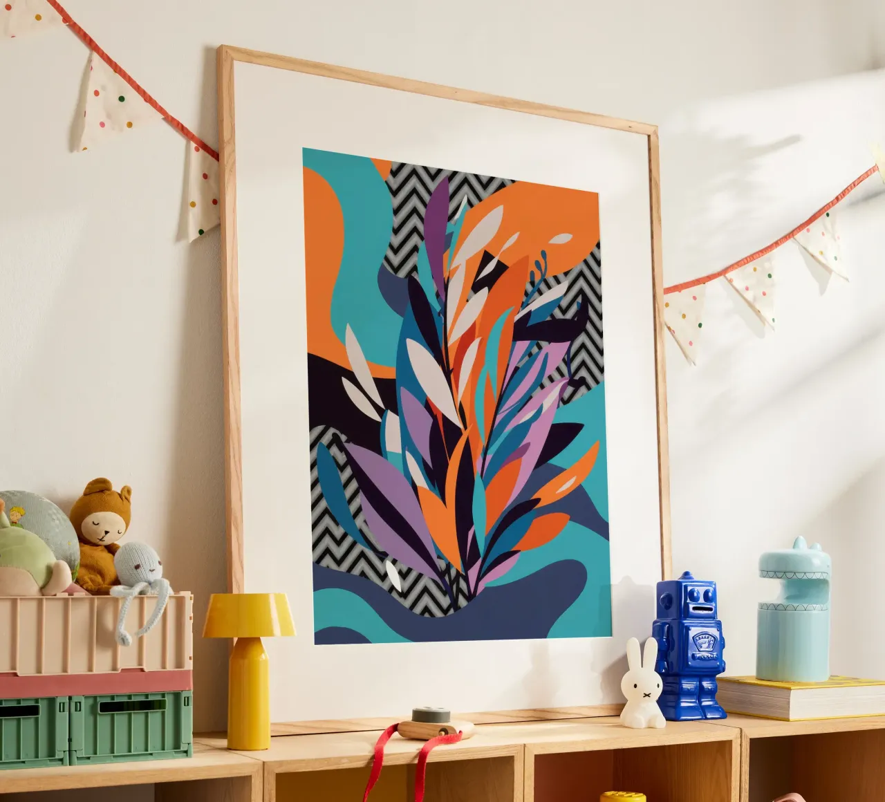 Dynamic Leaf Abstract Poster von Bruce Juice