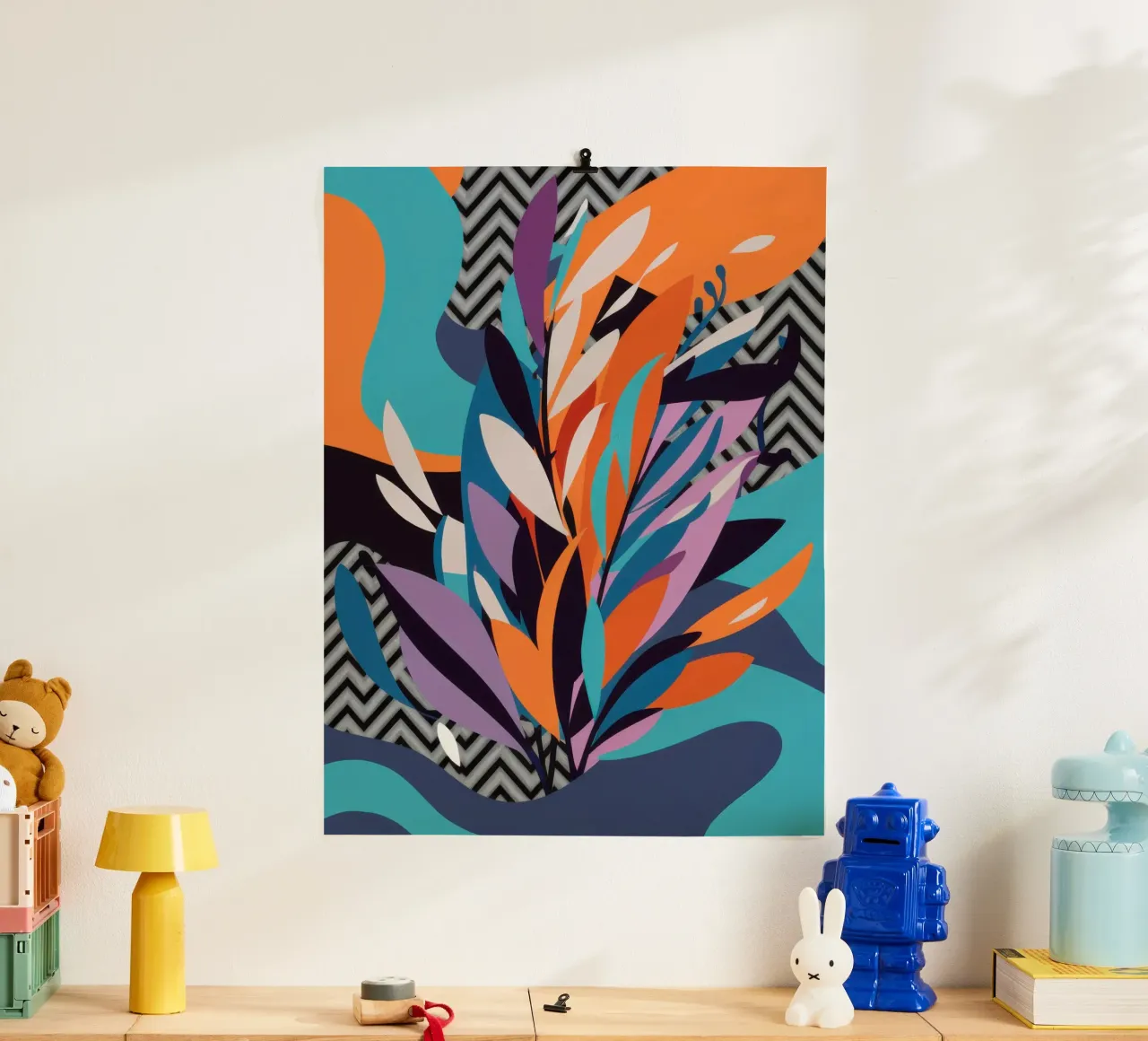 Dynamic Leaf Abstract Poster von Bruce Juice