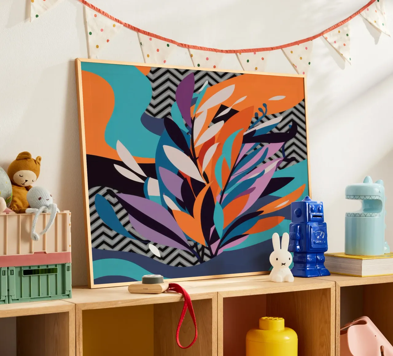 Dynamic Leaf Abstract Poster von Bruce Juice