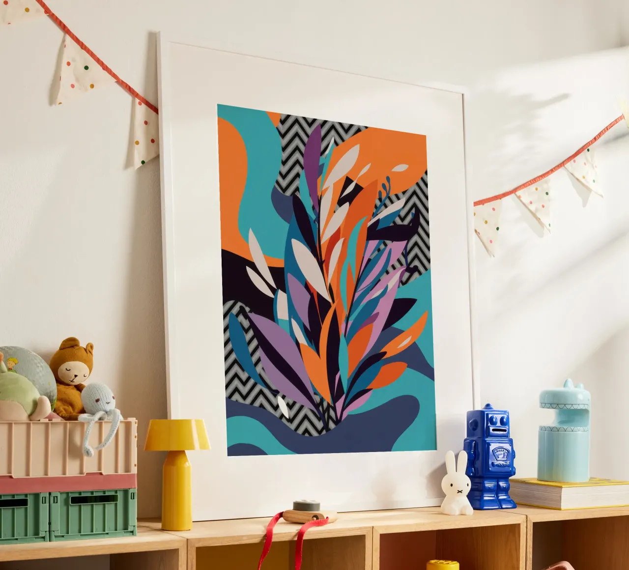 Dynamic Leaf Abstract Poster von Bruce Juice