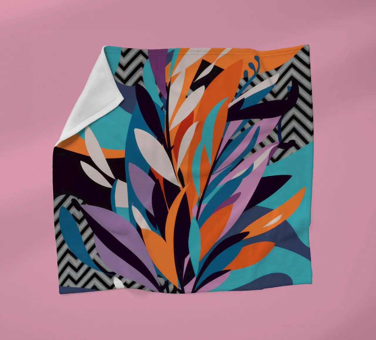 Dynamisch blad abstract fleecedeken van Bruce Juice