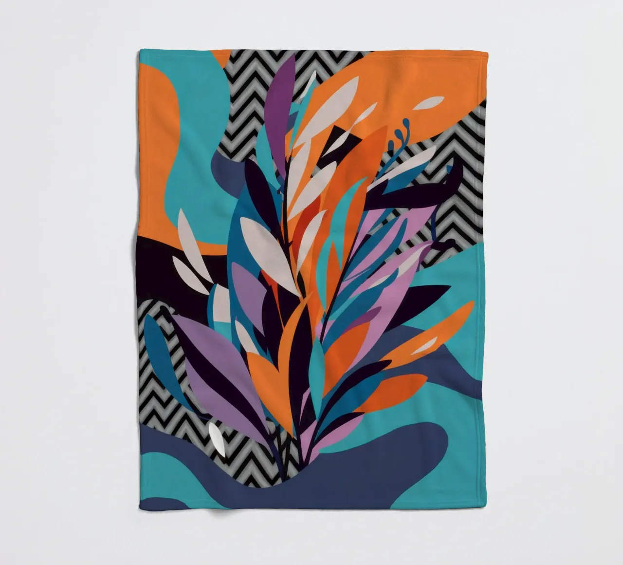 Dynamisch blad abstract fleecedeken van Bruce Juice