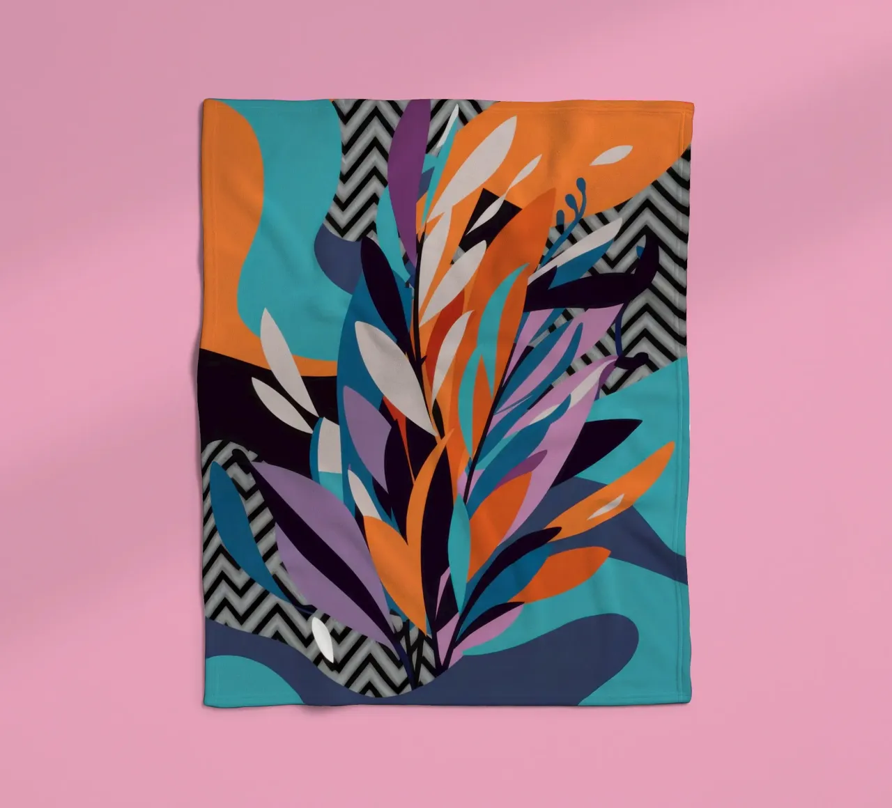 Dynamisch blad abstract fleecedeken van Bruce Juice