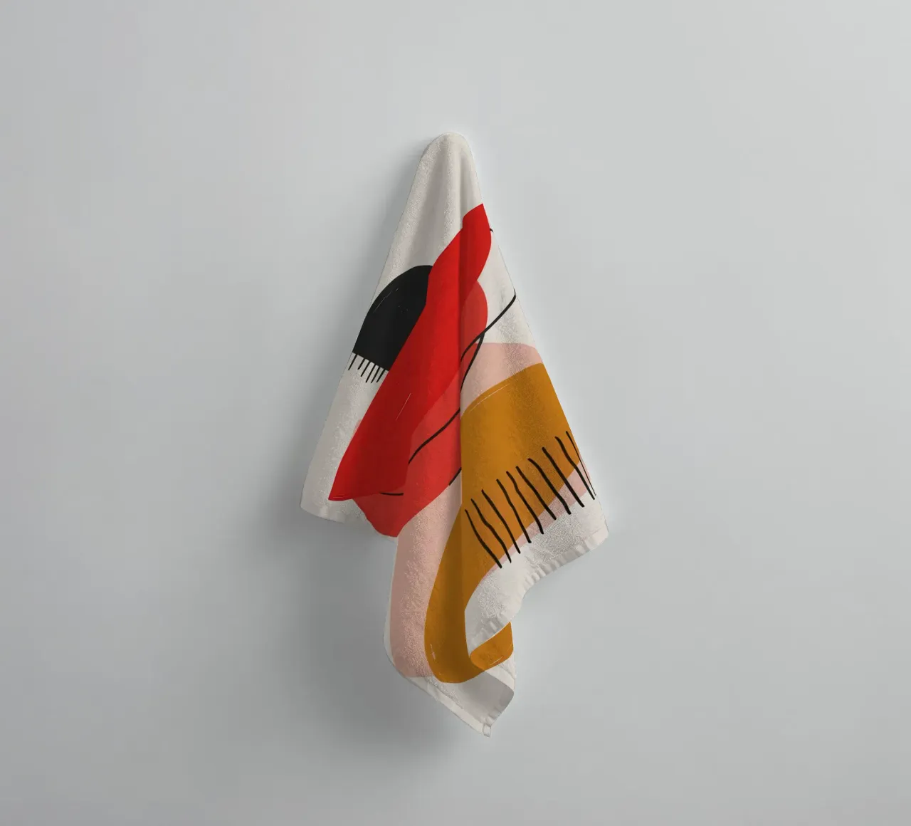 Abstract Shape Balance towel by Lyra Glaze