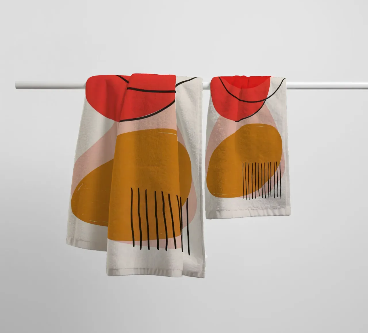 Equilibrio delle forme astratte asciugamano da bagno da Lyra Glaze