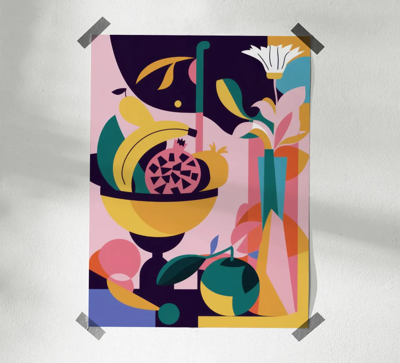 Abstraktes Obststillleben Poster von Lyra Glaze