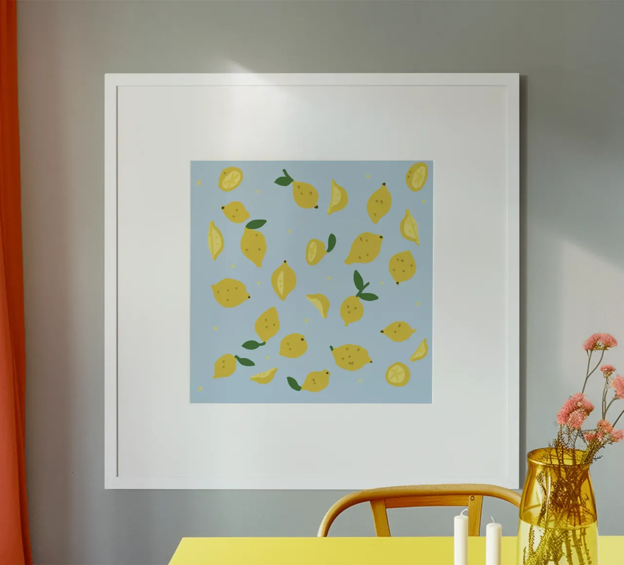 If life gives you lemons poster con telaio in alluminio da felixschuster