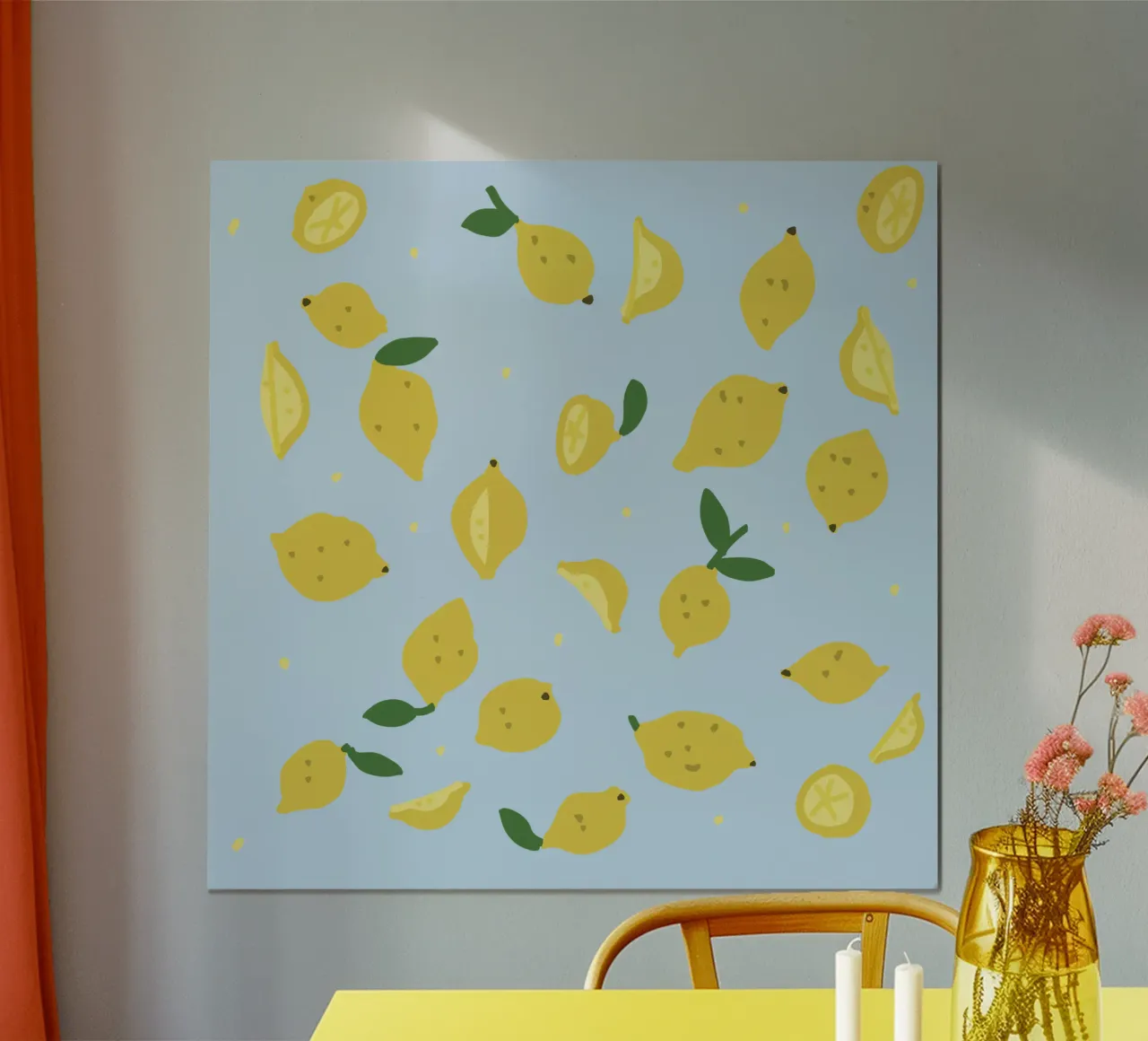 If life gives you lemons poster con telaio in alluminio da felixschuster