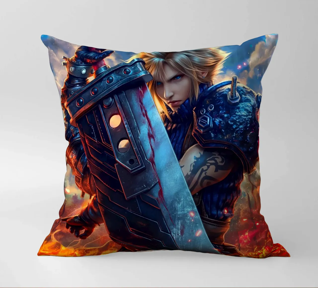 FFVII FF7 Cloud Strife Final Fantasy cuscino da Fleur de Lys