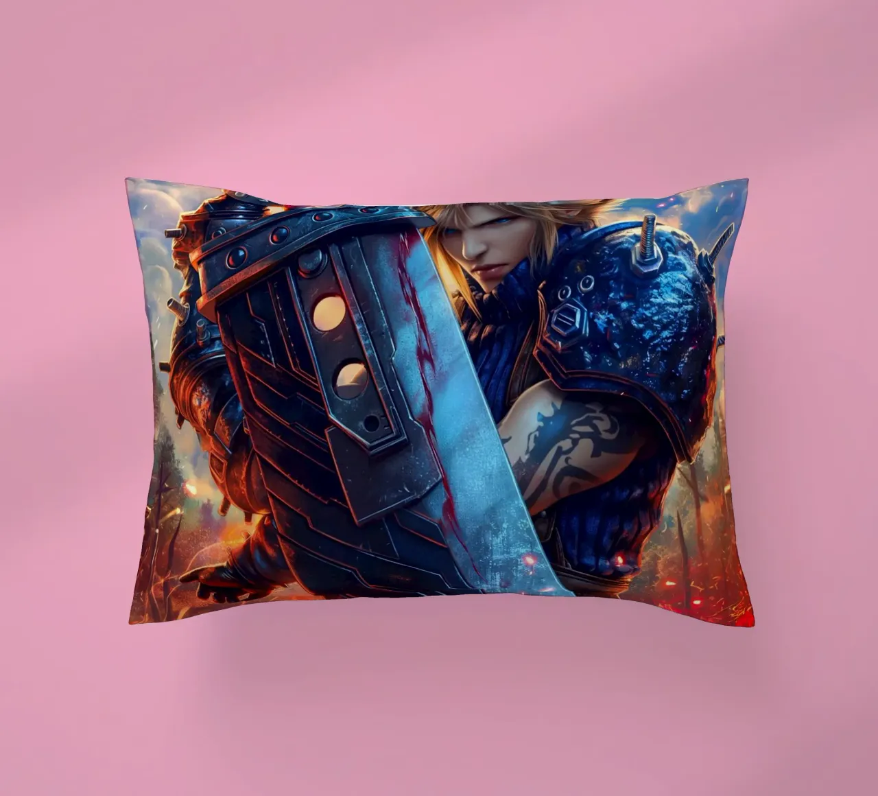 FFVII FF7 Cloud Strife Final Fantasy cuscino da Fleur de Lys