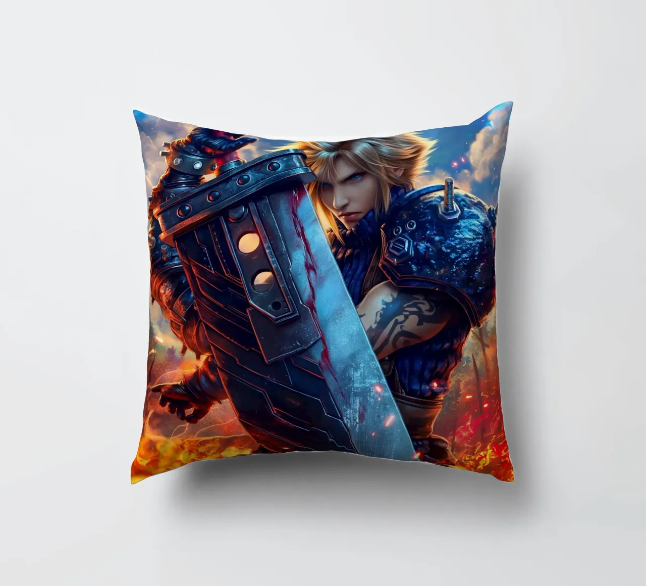 FFVII FF7 Cloud Strife Final Fantasy cuscino da Fleur de Lys