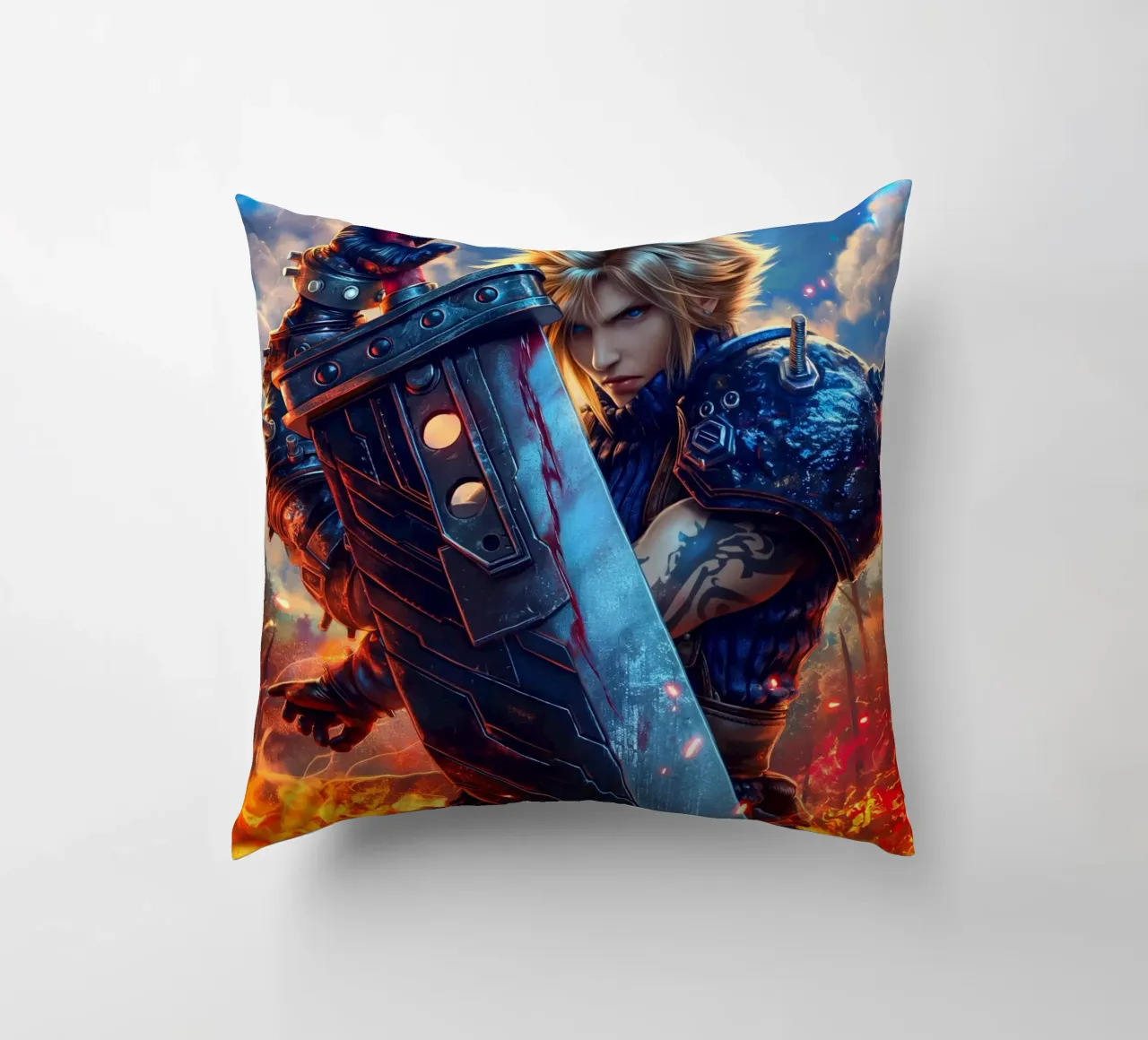 FFVII FF7 Cloud Strife Final Fantasy cuscino da Fleur de Lys