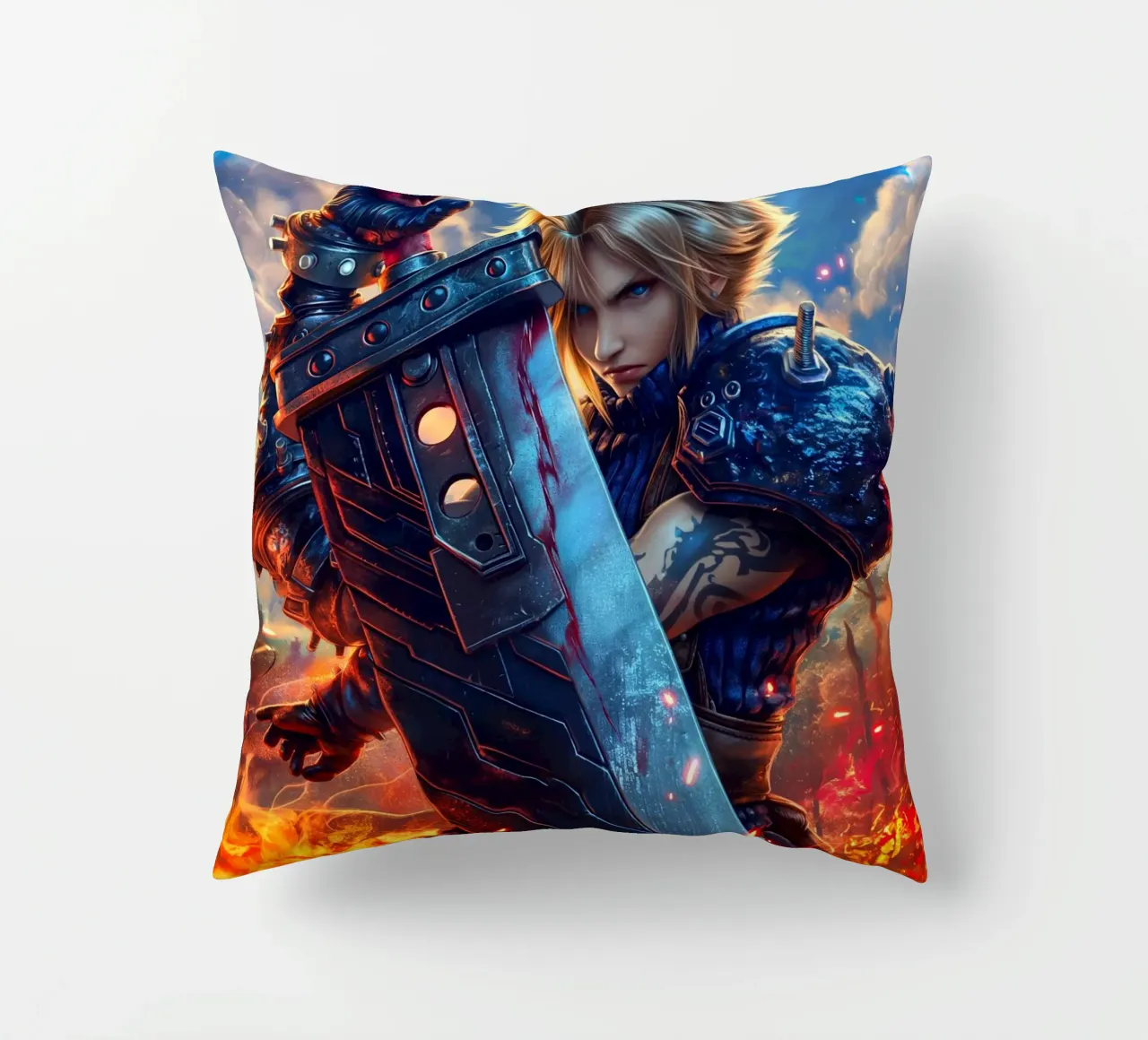 FFVII FF7 Cloud Strife Final Fantasy cuscino da Fleur de Lys