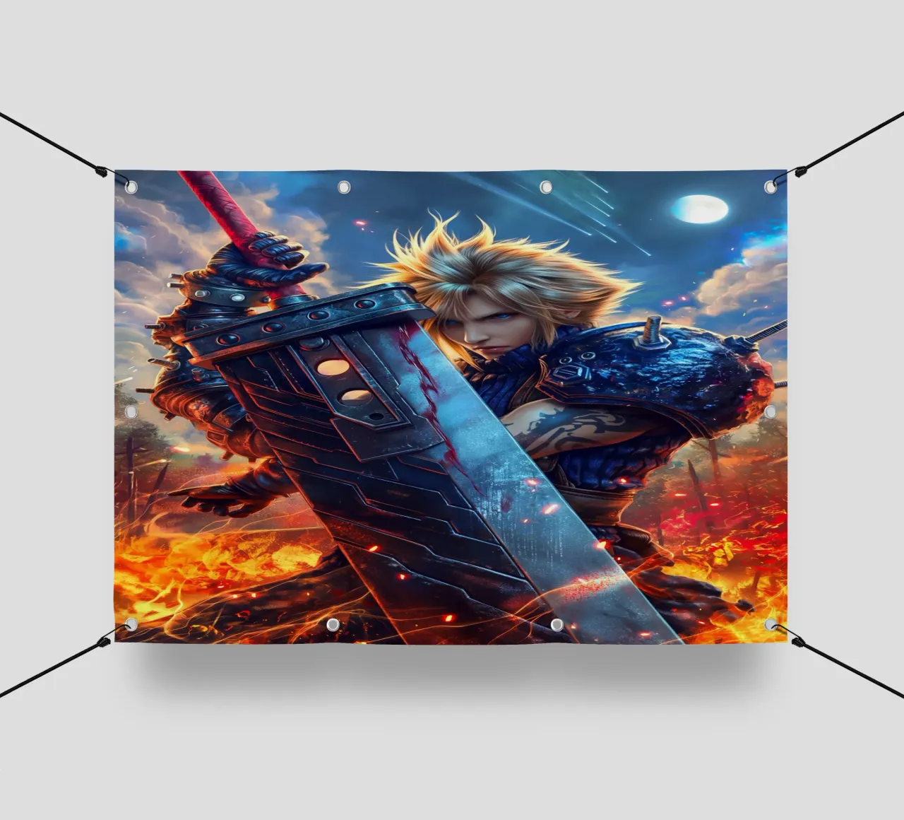 FFVII FF7 Cloud Strife Final Fantasy telo in pvc da Fleur de Lys