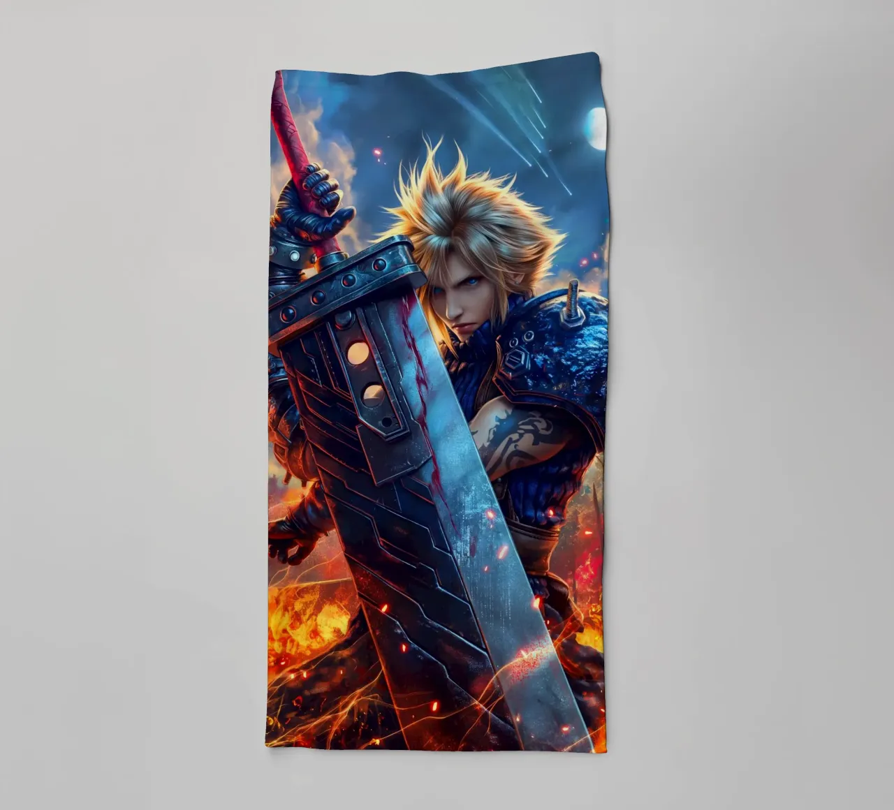 FFVII FF7 Cloud Strife Final Fantasy asciugamano da bagno da Fleur de Lys