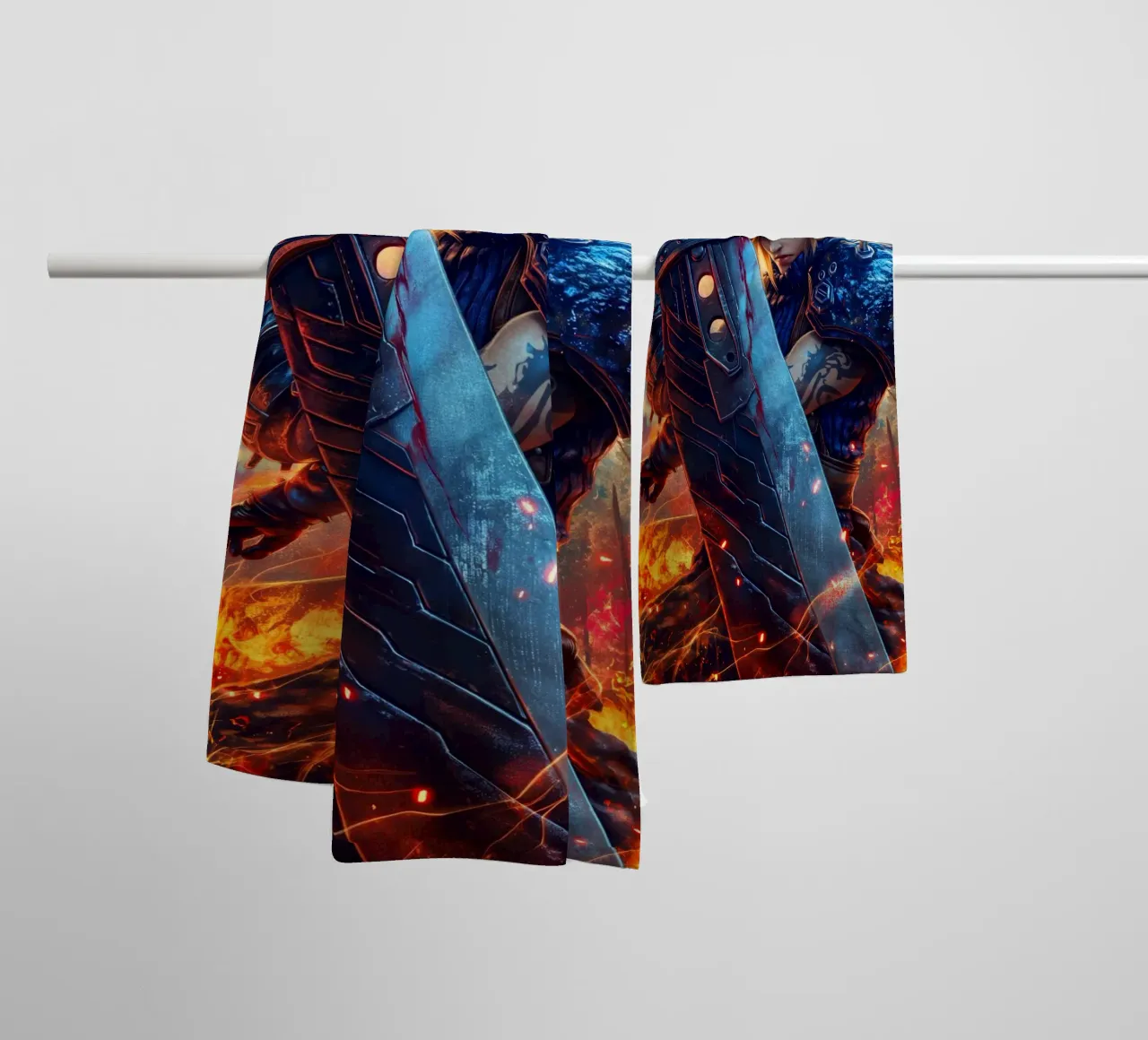FFVII FF7 Cloud Strife Final Fantasy asciugamano da bagno da Fleur de Lys