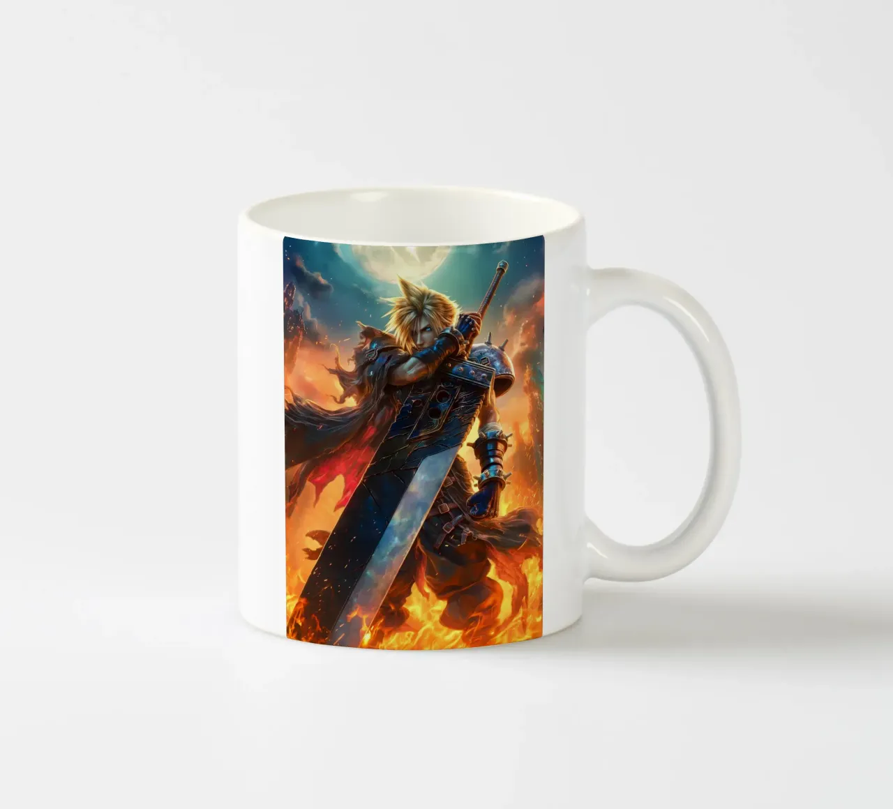 FFVII FF7 Cloud Strife Final Fantasy tazza in ceramica da Fleur de Lys