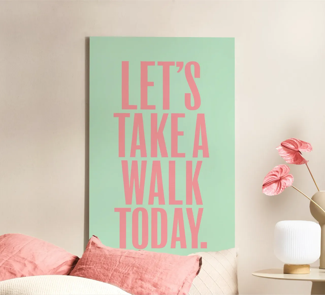 Let`s Take A Walk Today tela con Cornice a cassetta da treechild