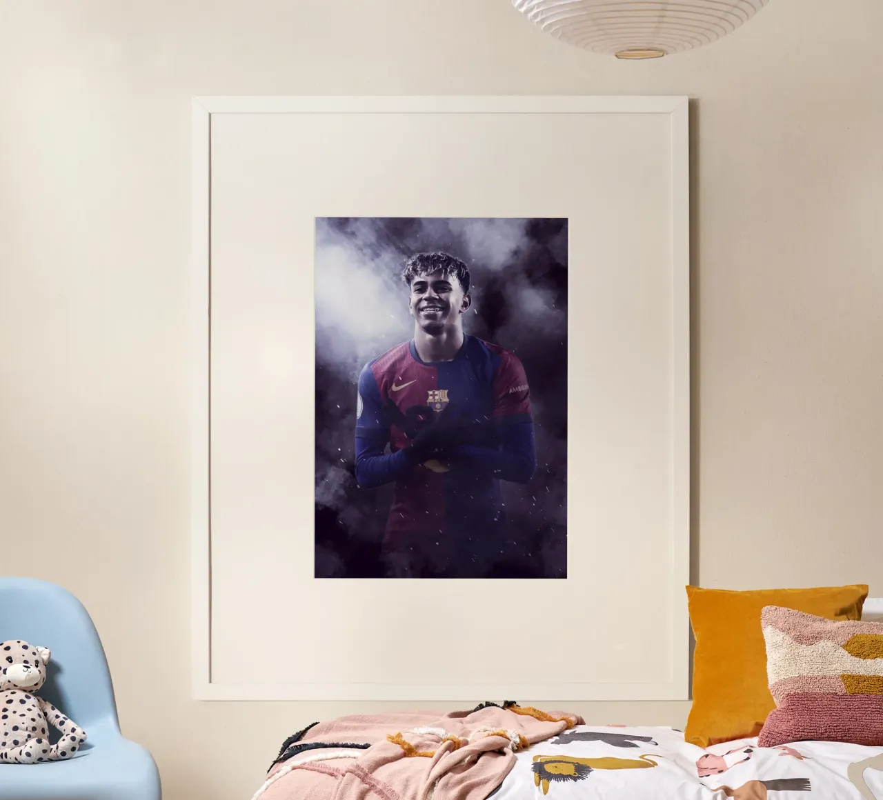 Lamine Yamal poster con telaio in legno da FreeArtStudio