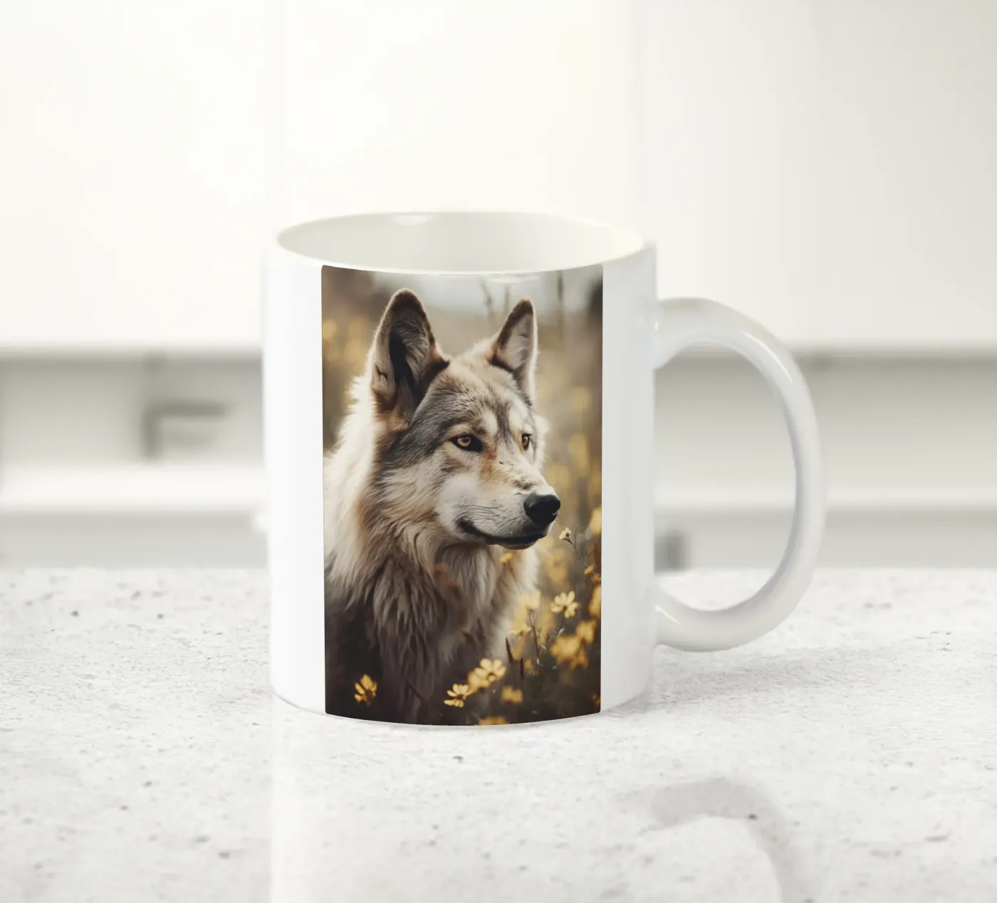 Wolfhound ceramic mug by treechild
