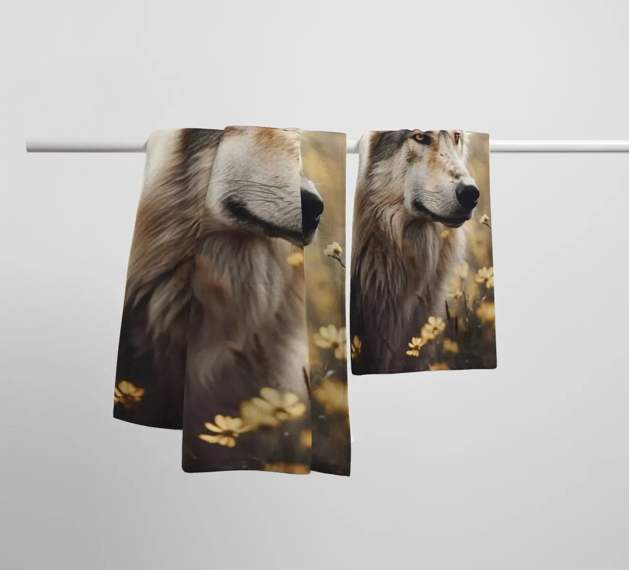 Wolfhound towel by treechild