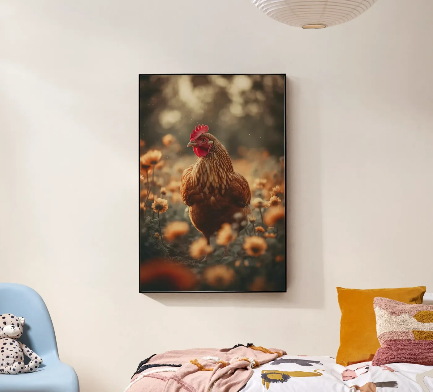 Chicken Portrait acrylic glass by treechild