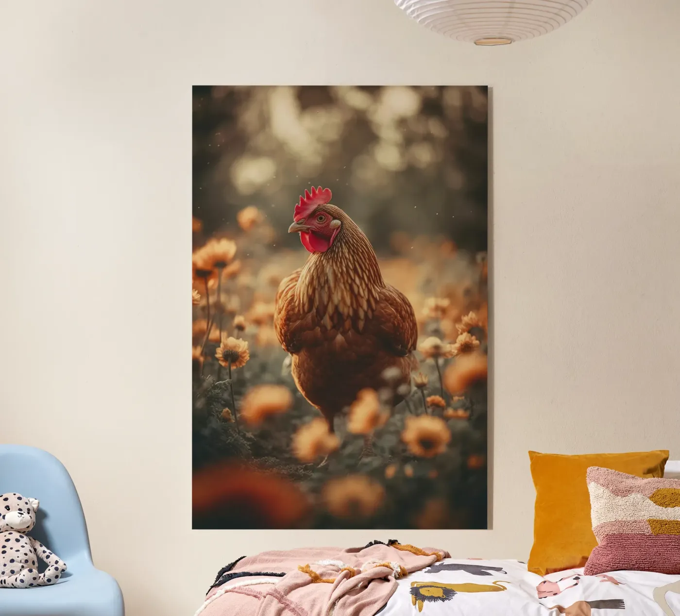 Chicken Portrait acrylic glass by treechild