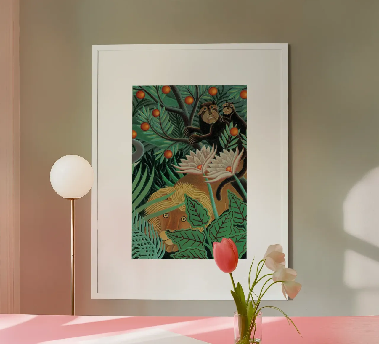 Henri Rousseau Moeder en kind dier poster van Günstiger Laden