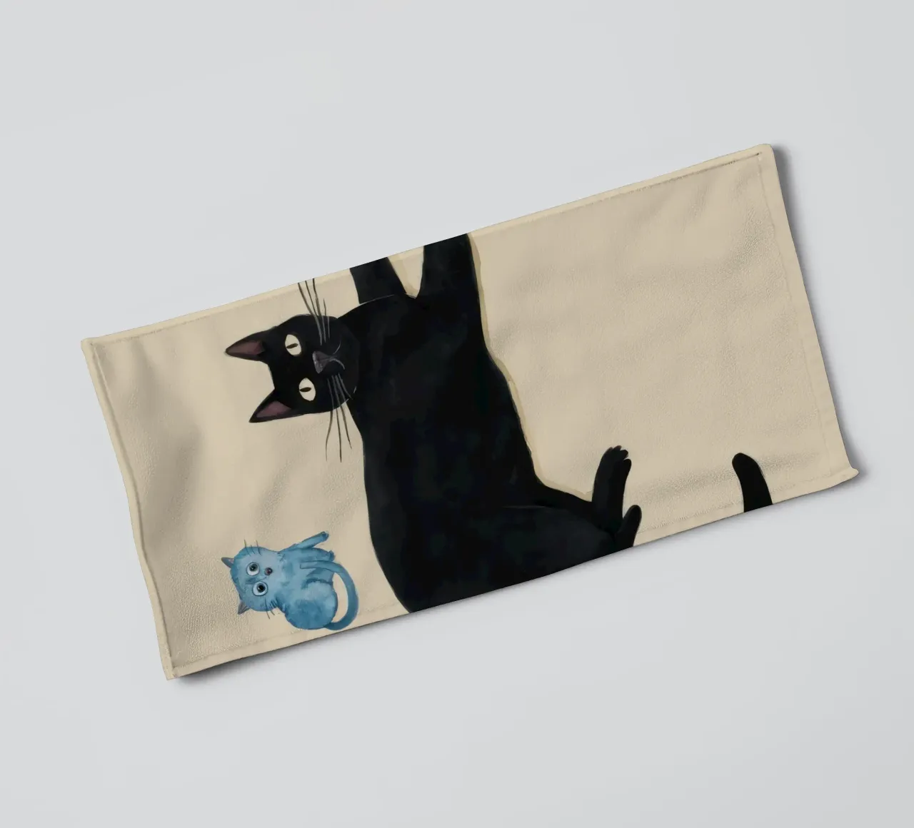 Cat and Mouse towel by Lyra Glaze