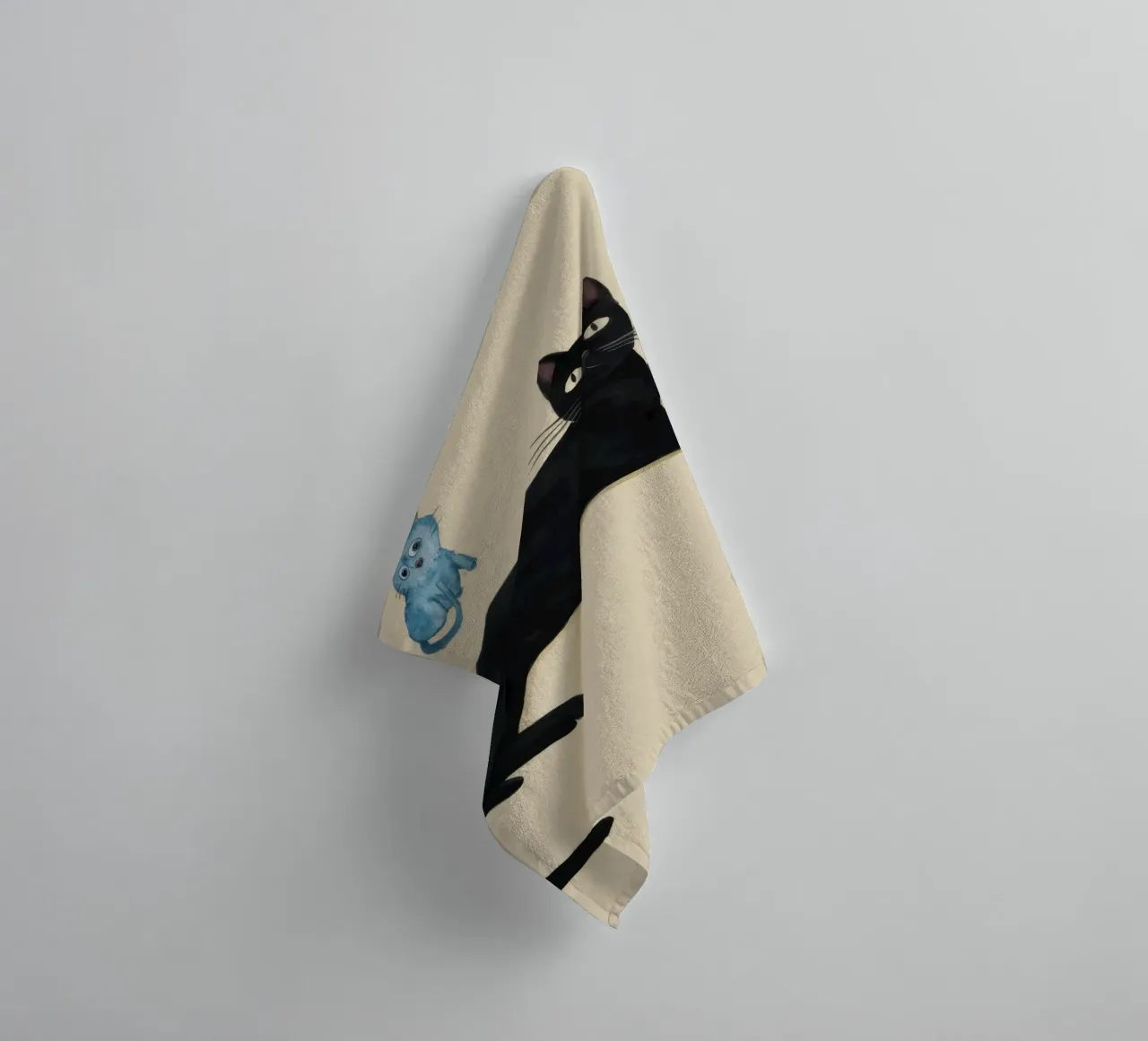 Cat and Mouse towel by Lyra Glaze