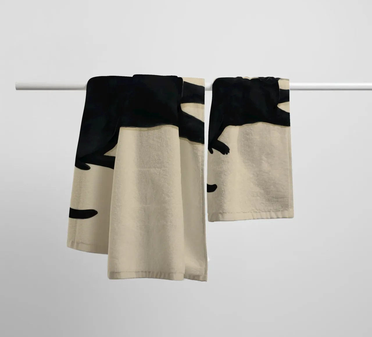 Cat and Mouse towel by Lyra Glaze
