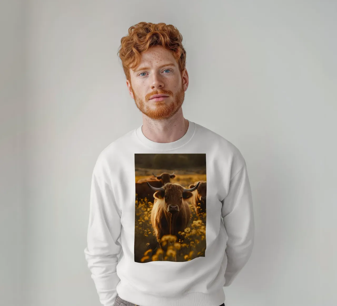 Highland Cows No 1 felpa da treechild