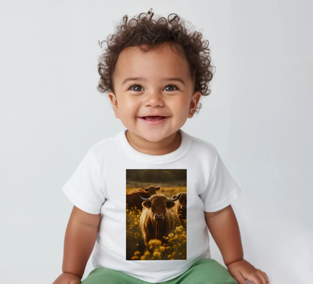 Highland Cows No 1 maglietta neonato da treechild