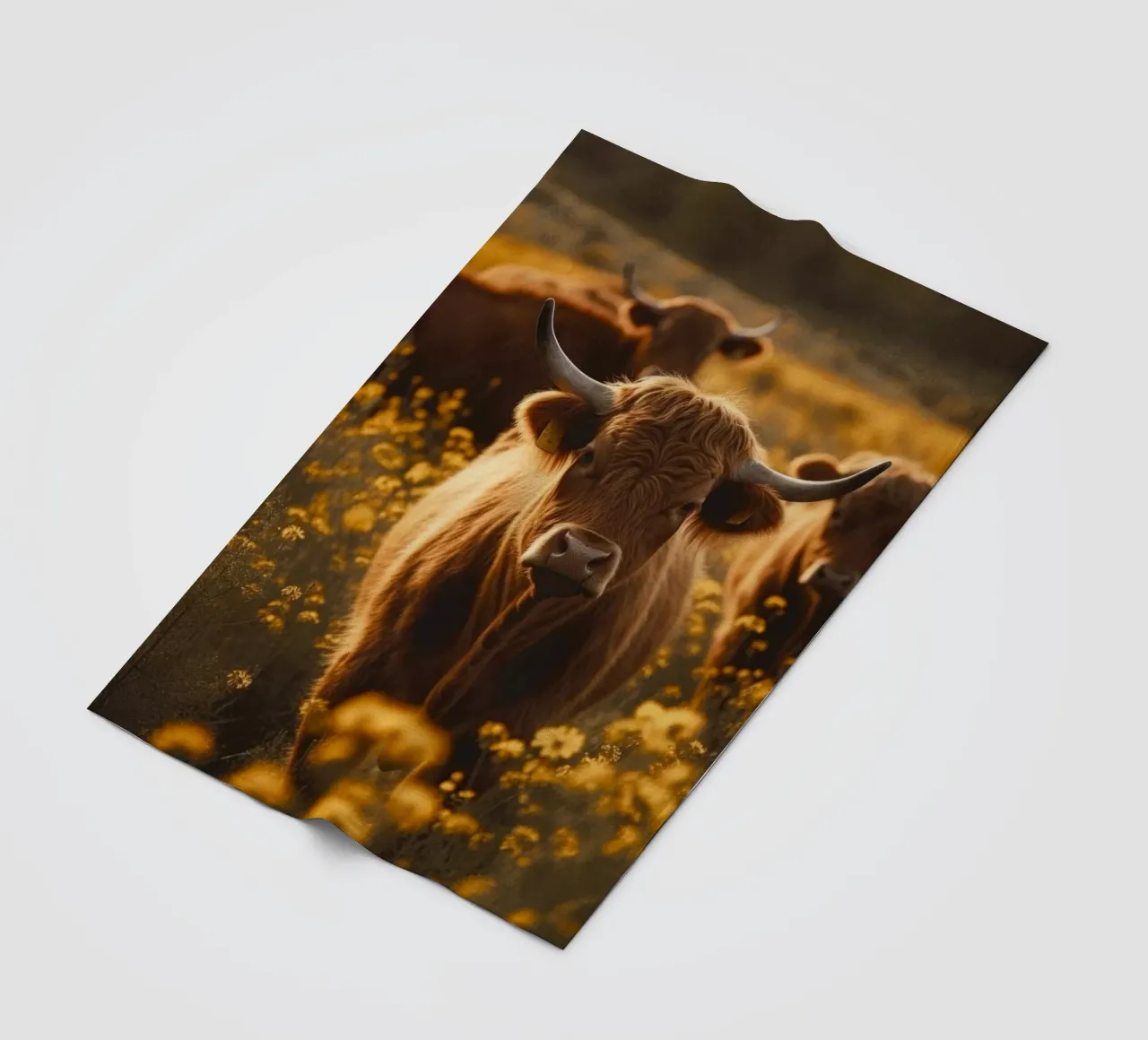 Highland Cows No 1 coperta in pile da treechild
