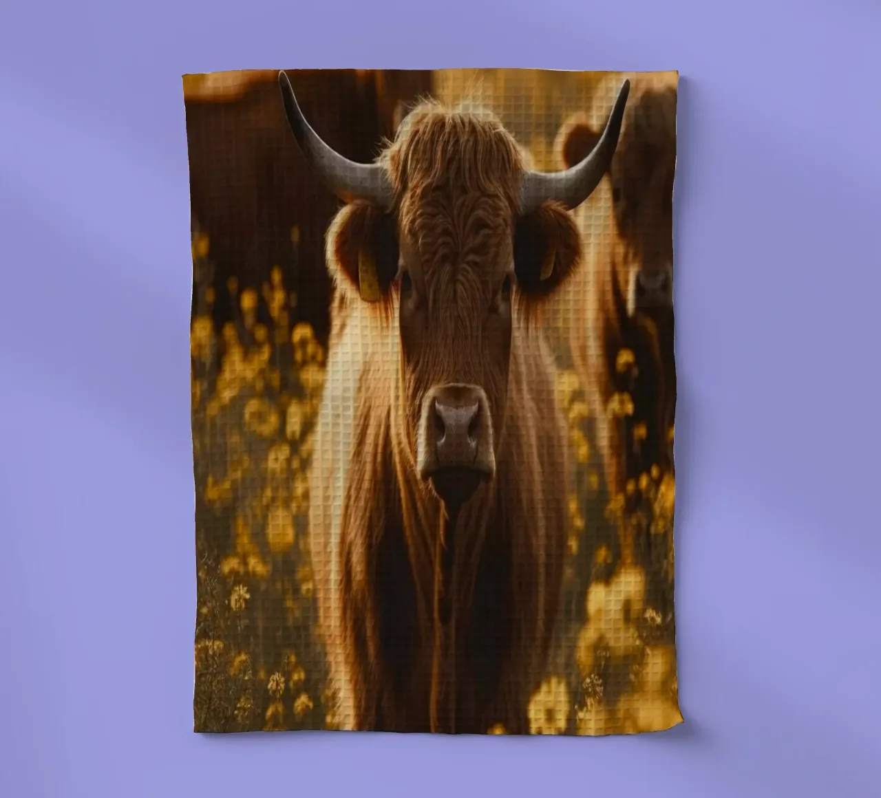 Highland Cows No 1 canovaccio da cucina da treechild